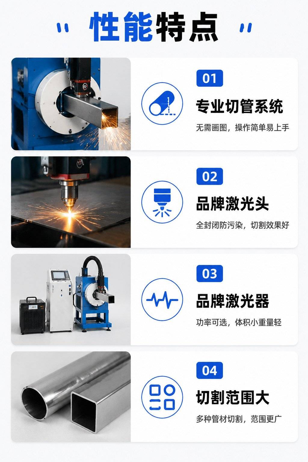 小型方圆管激光切割机_全自动光纤激光切管机_小管径管材切割设备厂家 - 苏州兆展数控