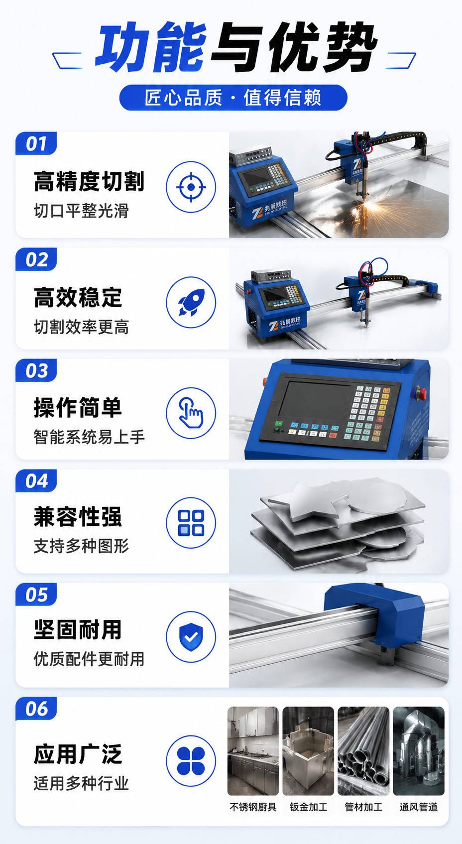 轻型小龙门数控切割机_经济型火焰等离子两用小龙门切割设备厂家 - 苏州兆展数控